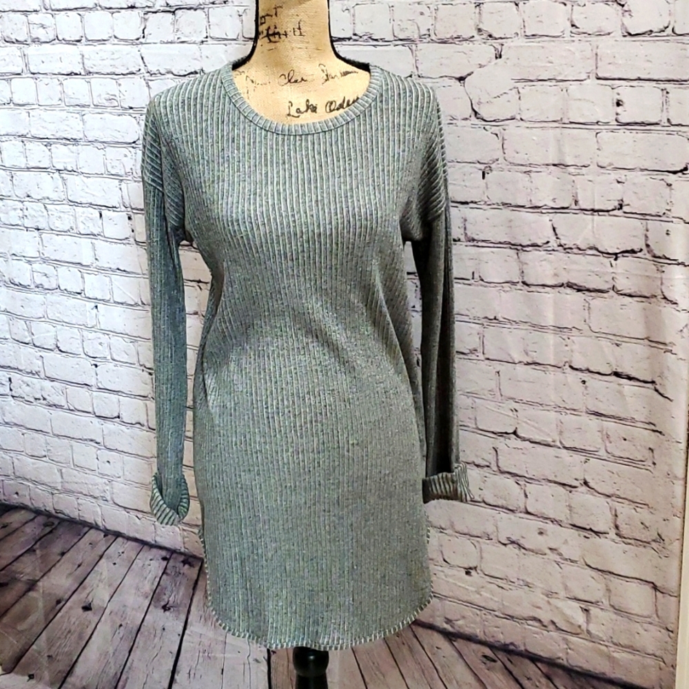 Topshop Mini Dress Sweater Dress Gray Size 8